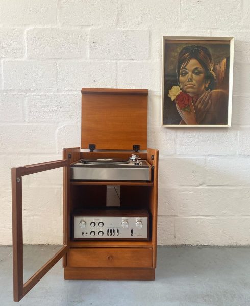 1970s Nathan Furniture Teak HiFi Unit / Storage Unit Retro